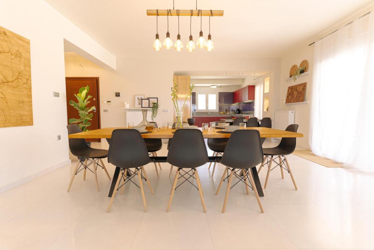 Blue Sky Villa In Crete Epano Vathia エクステリア 写真