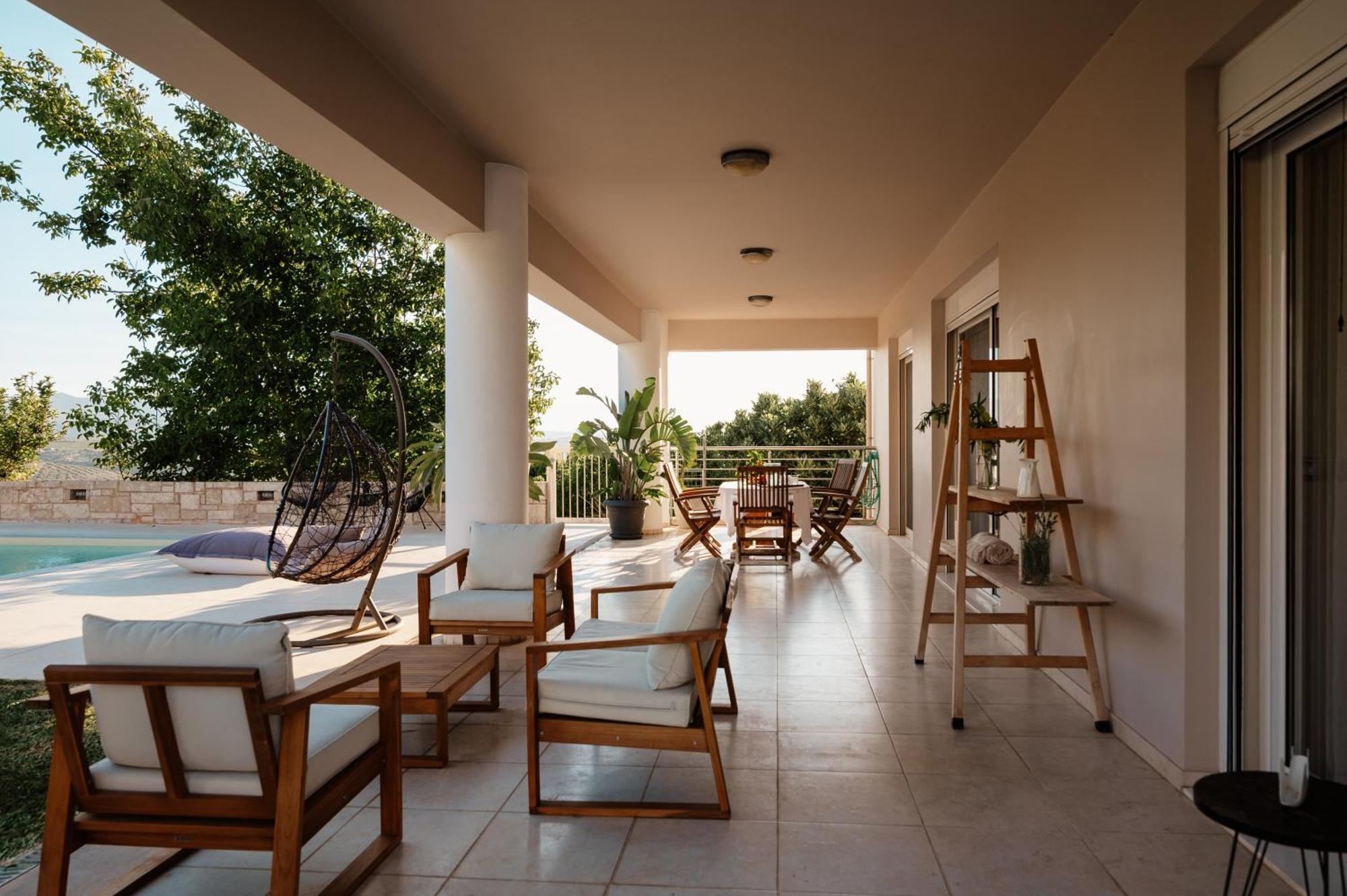 Blue Sky Villa In Crete Epano Vathia エクステリア 写真