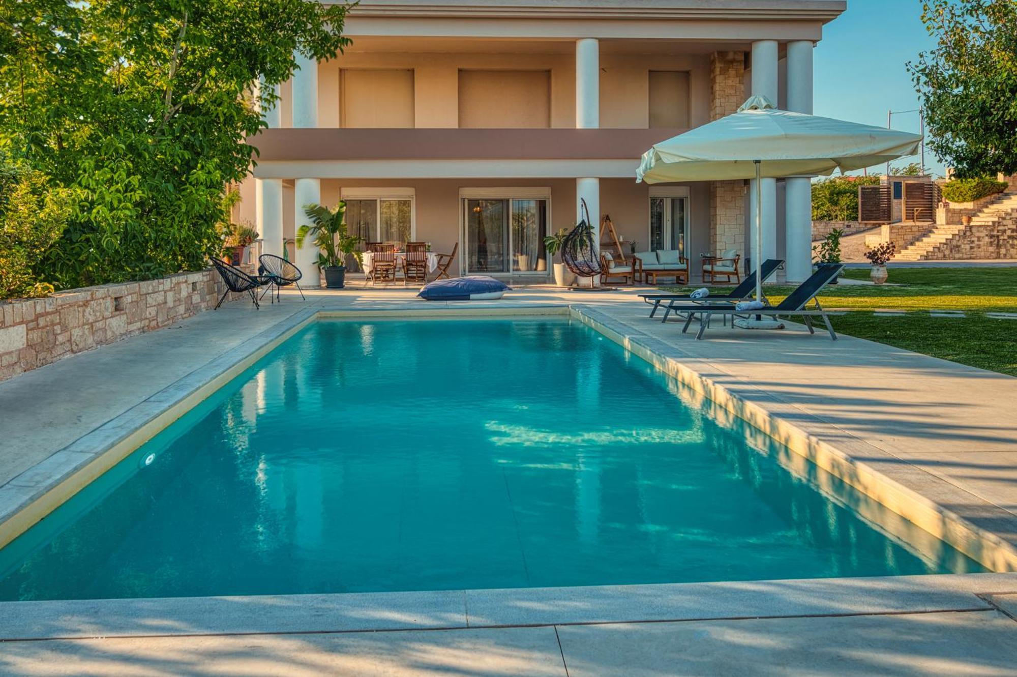 Blue Sky Villa In Crete Epano Vathia エクステリア 写真